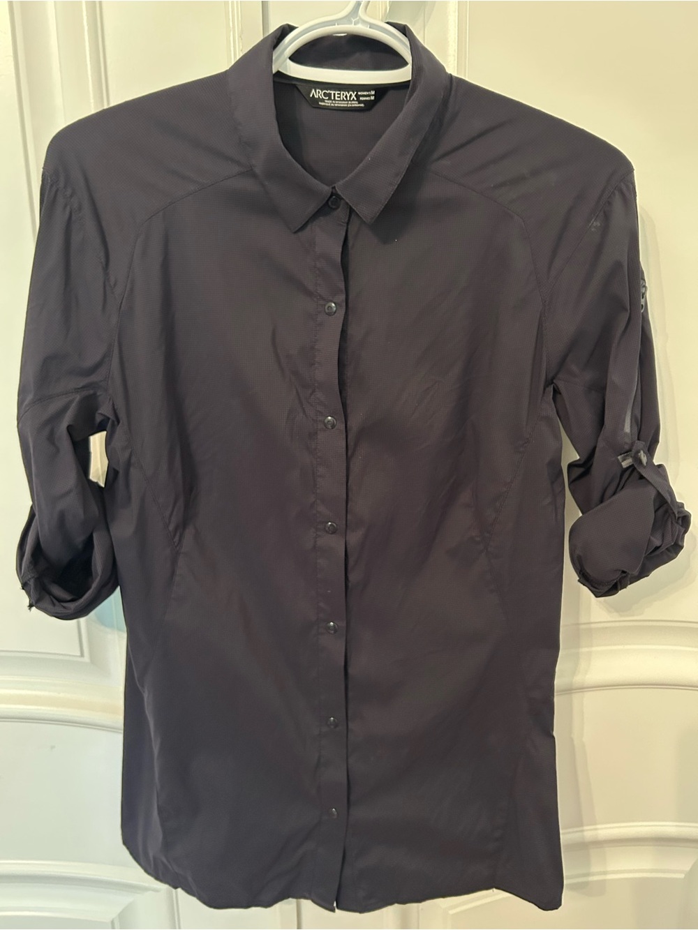 Arc'teryx Technical Long-Sleeve Hiking Shirt - Dark Navy - Women's Medium